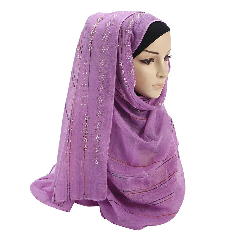 75*180 см шифоновое женское длинное Hijab шарф Мусульманский женский Хиджаб Шапки
