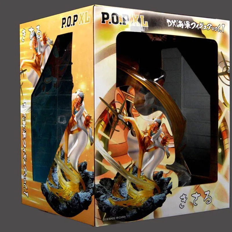 

15" ONE PIECE Statue Kizaru Borsalino Navy Headquarters Senior General With LED Light GK Resin Action Figure Toy BOX 38CM L116