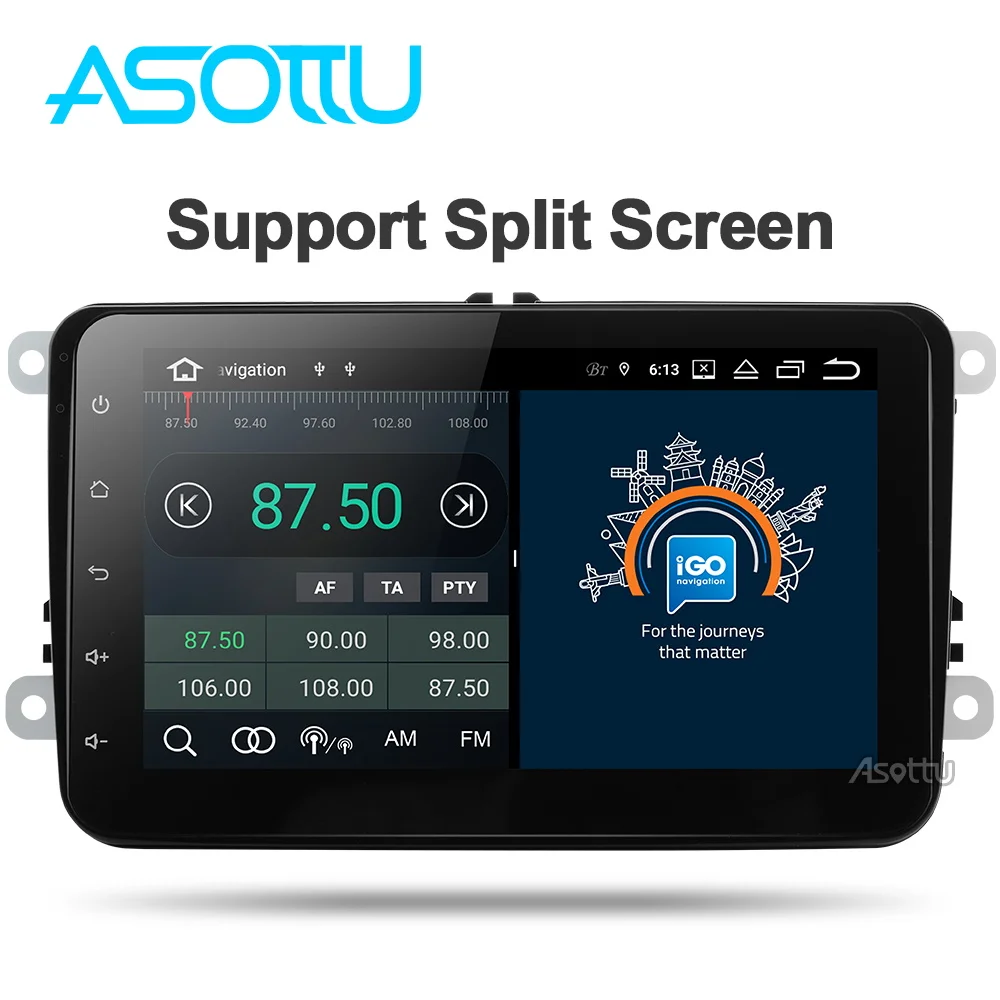 Автомобильный dvd Asottu VW303 px30 android 9,0 для VW polo golf passat tiguan skoda yeti superb rapid для skoda gps navi