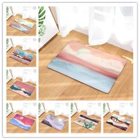 watercolor sun landscape painting series non slip shower mat bathroom carpet bath mat rugs home decoration floor mat kitchen mat