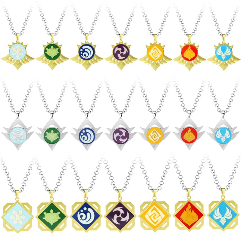 Ожерелье с ударным элементом глаз Бога 7 элементов оружие Модные подвесные