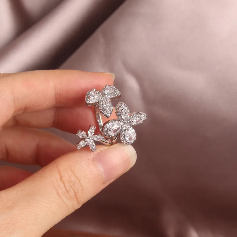 Корейские ювелирные изделия новый дизайн роскошные медные инкрустированные