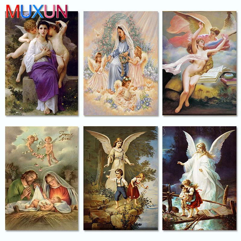 

5D Diy Diamond Painting Religious Girl Full Square/Round Embroidery Pattern 3D Cross Stitch Kits Mosaic Wall Sticker Decor Bh069