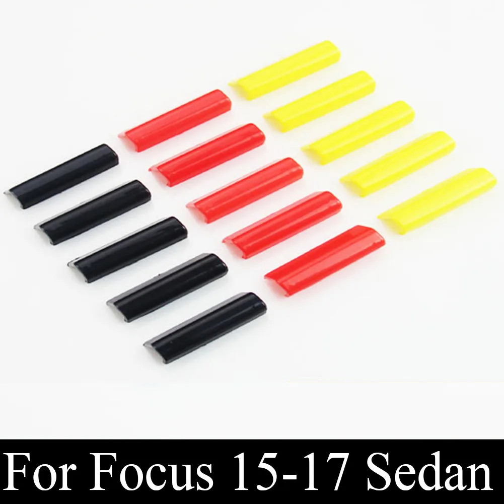 

15PCS Car Grill ABS Sticker For Ford Focus 2015 2016 2017 Sedan 3 Color