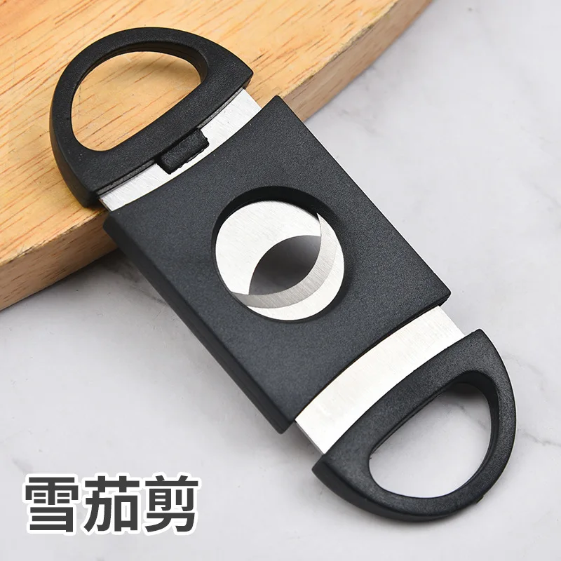 

2021 portable cigar scissors sharp double blade stainless steel cigar scissors simple cigarette tool cutter