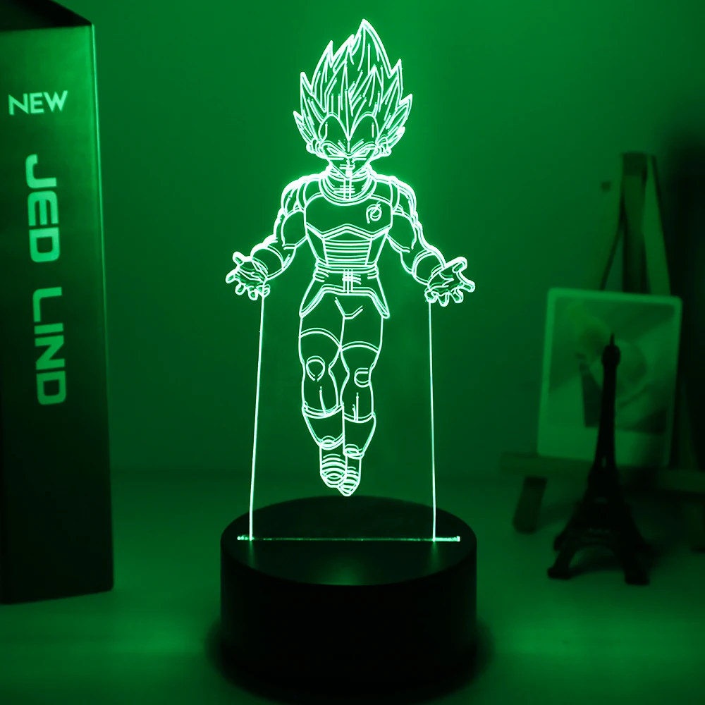 Ночной светодиодный светильник Dragon Ball Vegeta IV с питанием от аккумулятора и