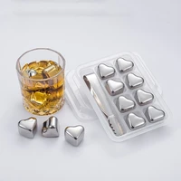 kitchen stainless steel ice cubes creative heart shaped bar whiskey beer wine glasses wine accessories liquid cooling tools