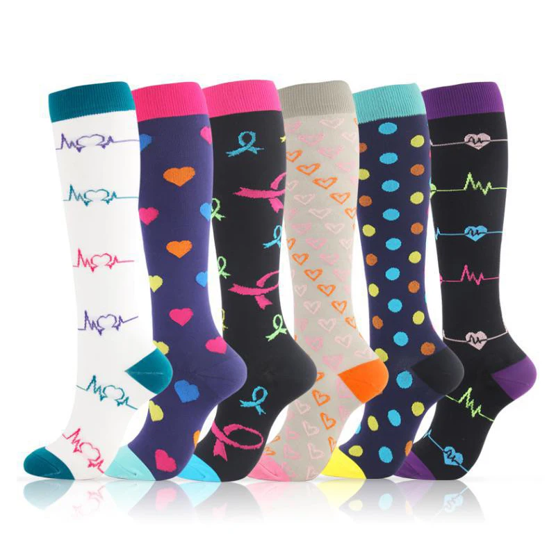 

Носки компрессионные для мужчин и женщин, спортивные носки для бега, езды на велосипеде и профилактики диабета, варикозного расширения вен, ...