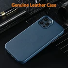 Чехол из натуральной кожи для iPhone 12 Pro Max, деловой чехол из натуральной кожи для iPhone 12 Mini, Магнитный чехол для задней панели телефона с зарядкой
