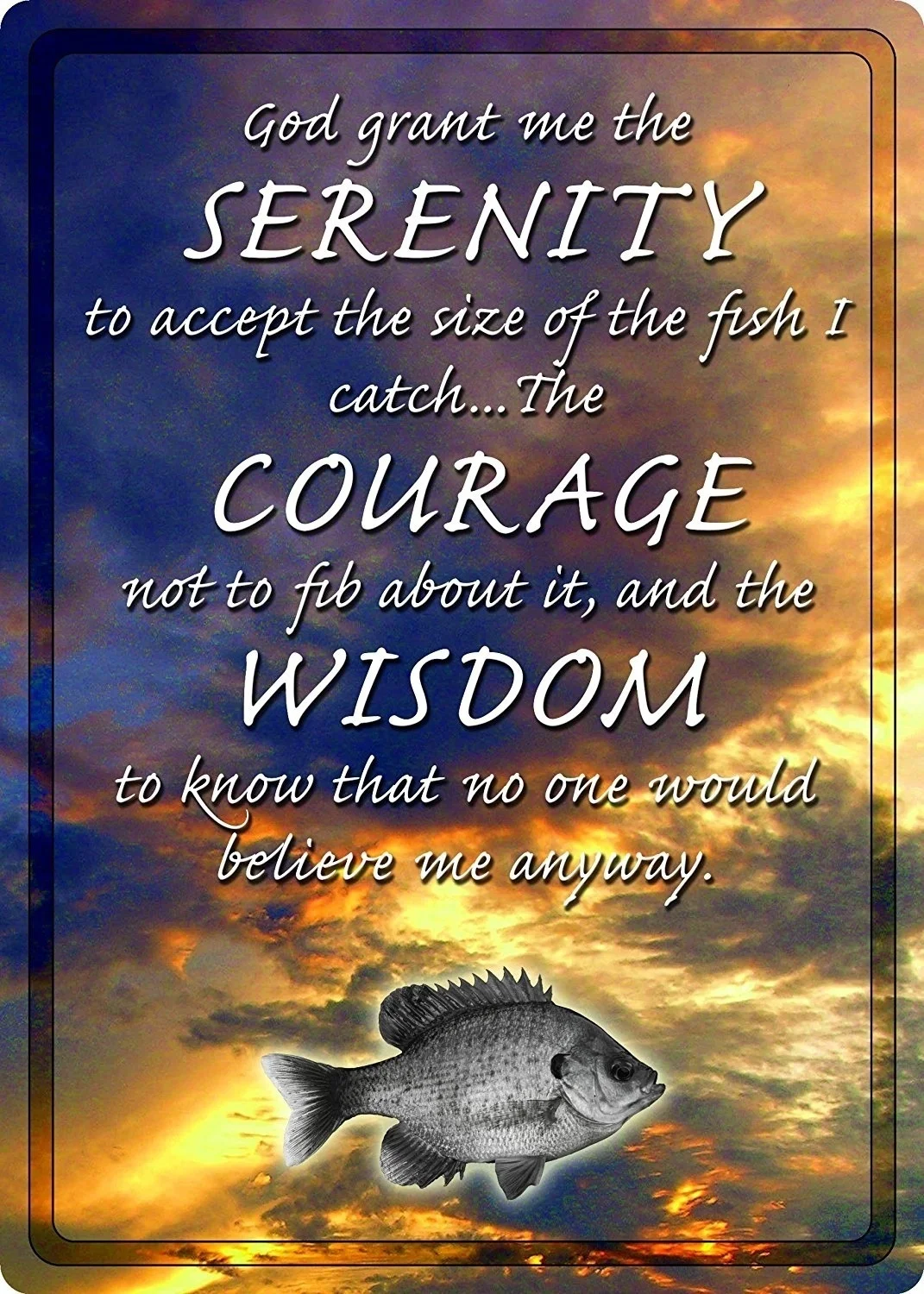 

Metal Tin Sign Tranquility Courage Wisdom Home Decoration Accessories Modern Living Room Room Decoration Metal Plate 8x12 Inches
