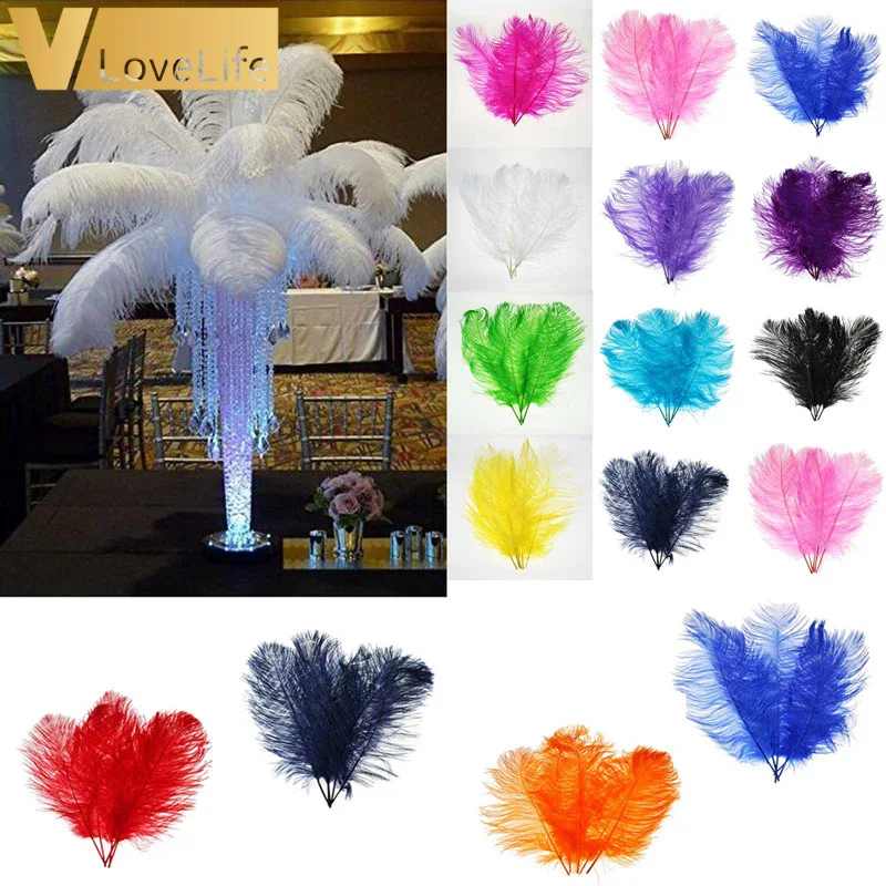 10 шт./лот 25-30 см натуральное страусиное перо Красивое разноцветное DIY ювелирные