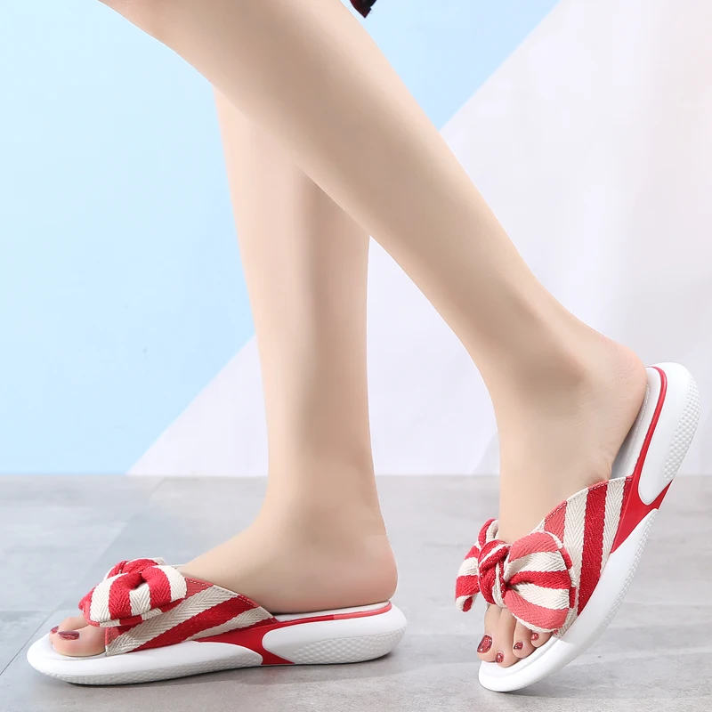 

Ladies Slippers Summer New Fashion Bowknot Comfortable And Breathable Increased Light Weight Women'S Shoes Size 35-42 Wholesale