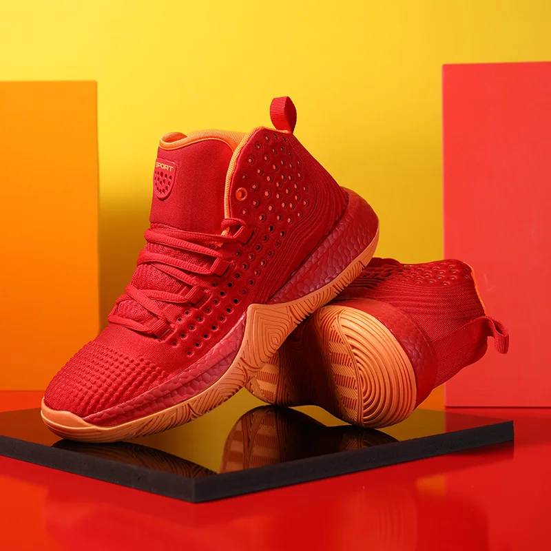 Outdoor Unisex Basketball Shoes High Quality Trend Sneakers for Men Non-slip Rubber Sole Sport Shoes Basket zapatos de hombre