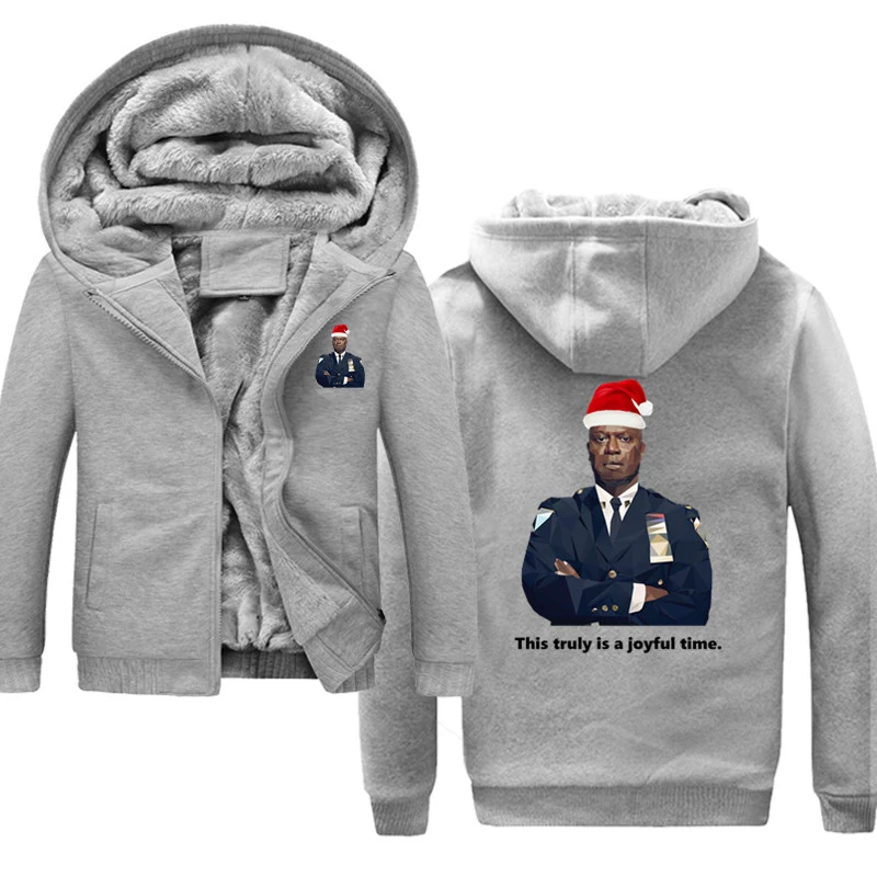 

Capt. Holt is having a joyful holiday season Hoodies Winter Camouflage Sleeve Jacket Men Fleece Sweatshirts