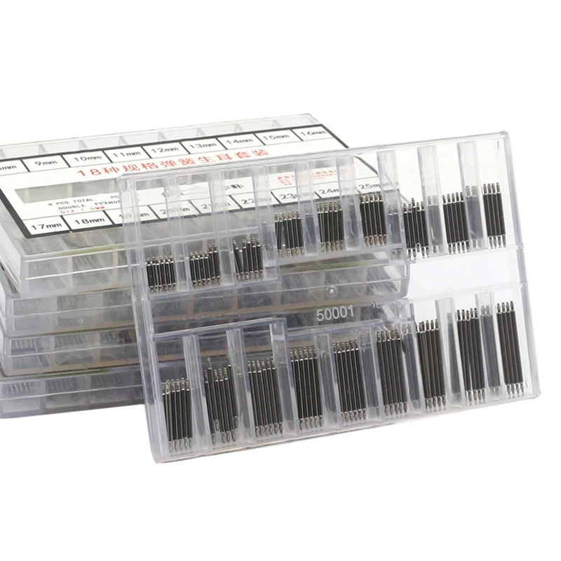 

144Pcs 8-25mm Watch Band Spring Bars Strap Link Pins Repair Watch Link Pins Tool Sets Professional Tool Accessories