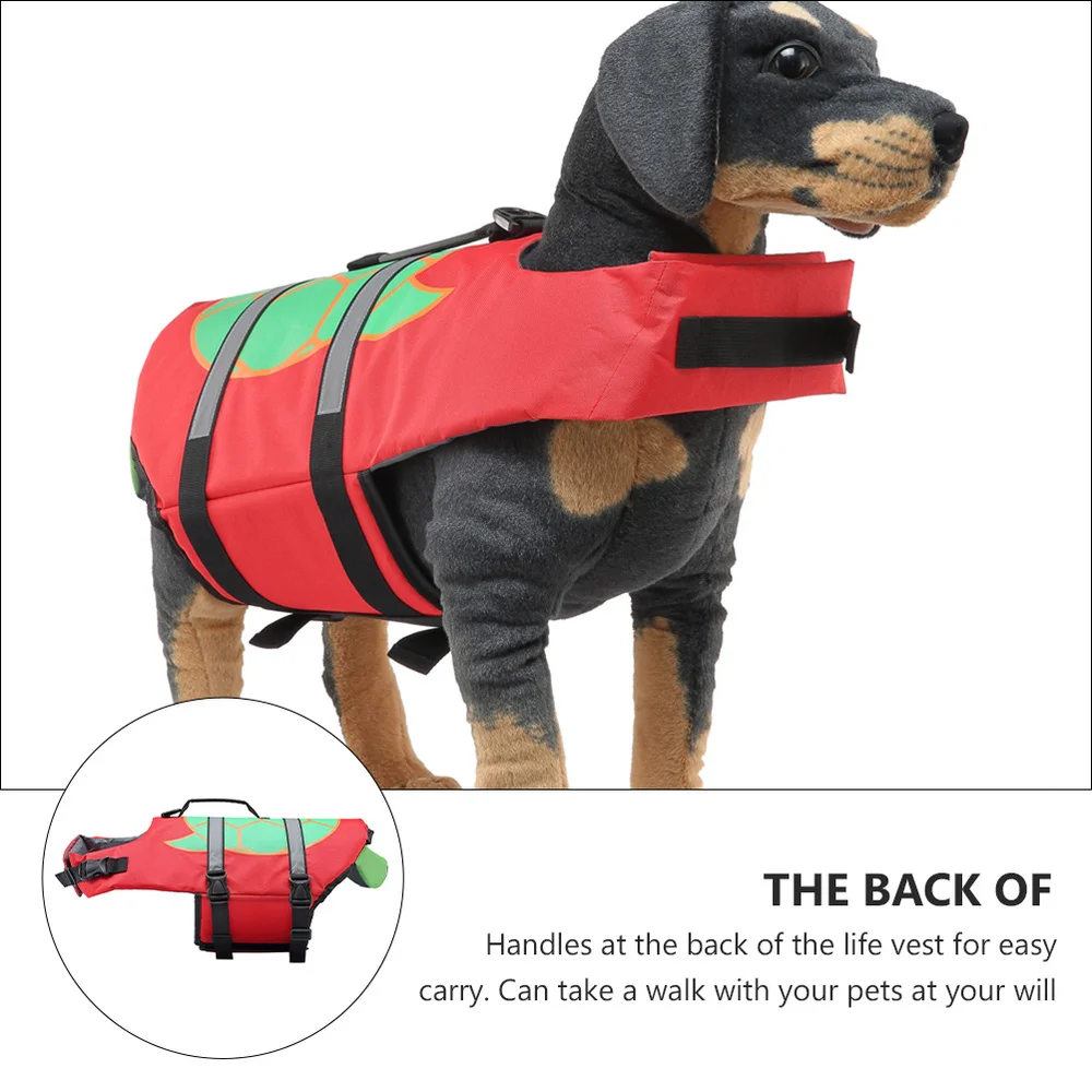 

Dog Life Vest Adjustable Puppy Safety Vest Life Preserver with Reflective Strip