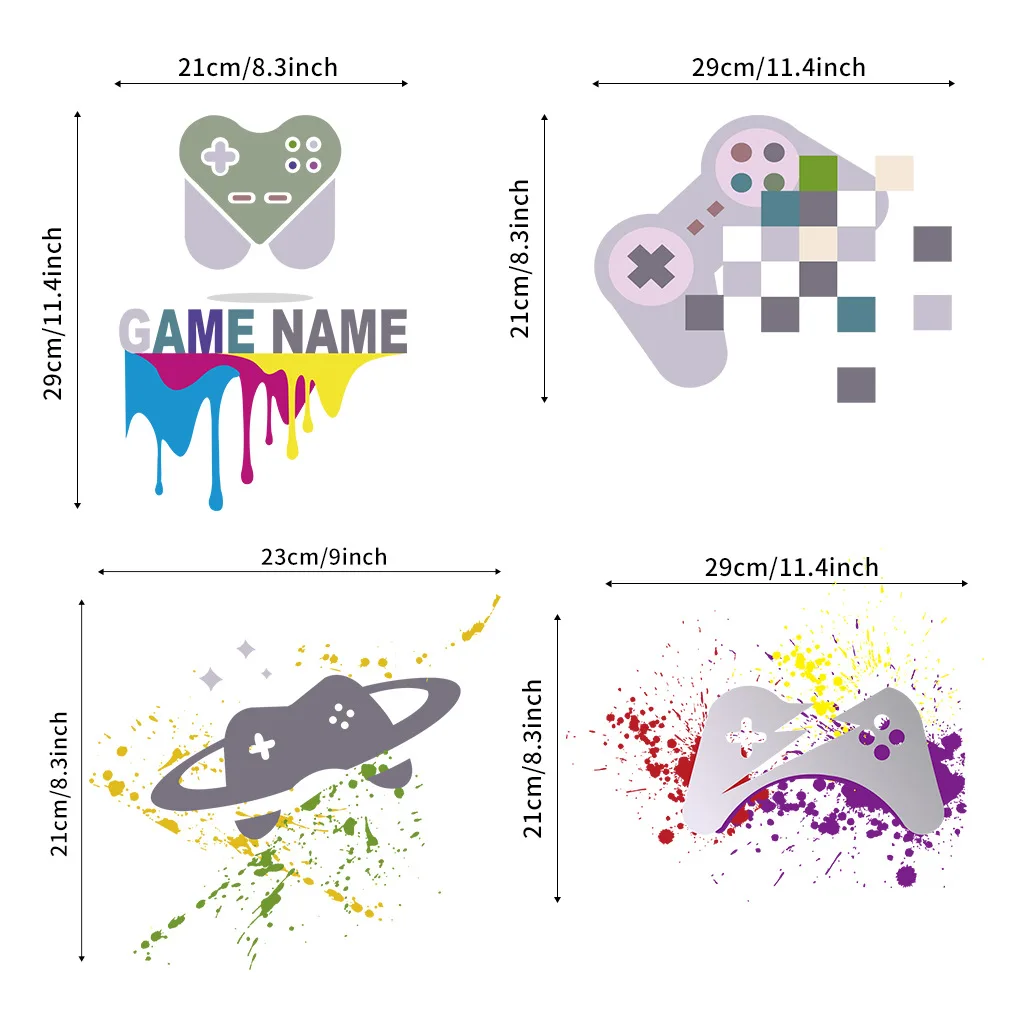

Personalized Color Games, new stickers AF5941 PVC spray painting, Creative Game Wall stickers