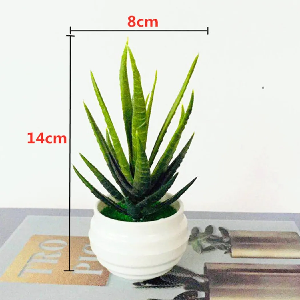 1 шт. искусственные цветы зеленые растения бонсай горшечные для офиса настольное