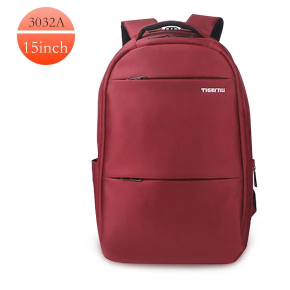 Red 3032A 15 Tigernu Марка брызгозащитный Мужчины Рюкзак Бизнес Компьютер Рюкзак Сумка Женская Рюкзак мужская Сумка Для Ноутбука Рюкзак 15.6 - Цвет: Red 3032A 15