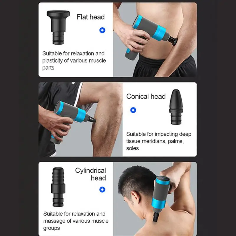 

Touch Screen Button Massager Relax Therapy Fascia Gun Percussive Vibration Muscle Massager Sports Recovery Massage Gun Home Use