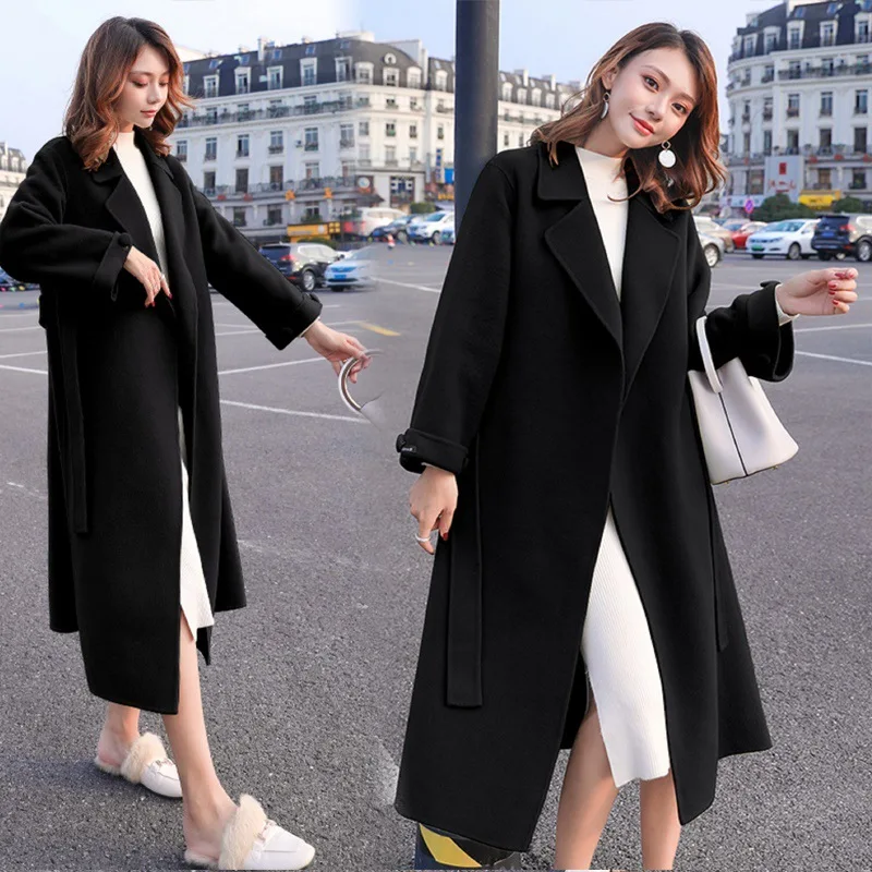 Новое шерстяное пальто в Корейском стиле авокадо зеленого цвета женская одежда