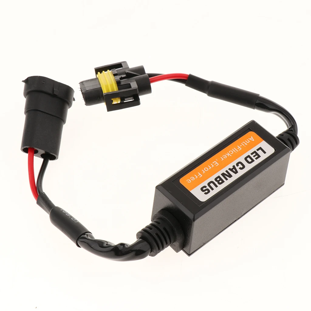 

2x H11 Headlight Decoder Canbus Adapter Anti-Flicker Flash Error Resistor
