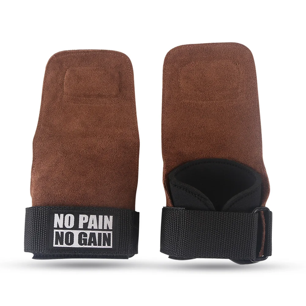 

Leather Gym Grips Anti-Skid Weight Lifting Gloves for Horizontal Bar Crossfit Bodybuilding Dumbbell Workout Fitness Palm Protect