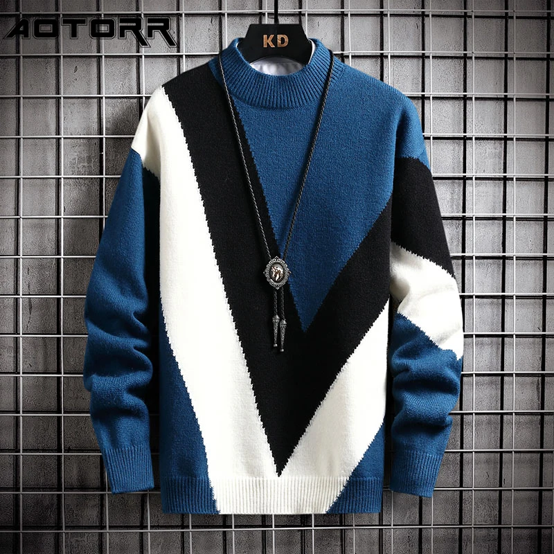 

Новинка, модный Женский Повседневный пуловер с длинным рукавом, зимний плотный теплый джемпер с воротником «хомут», высококачественные муж...