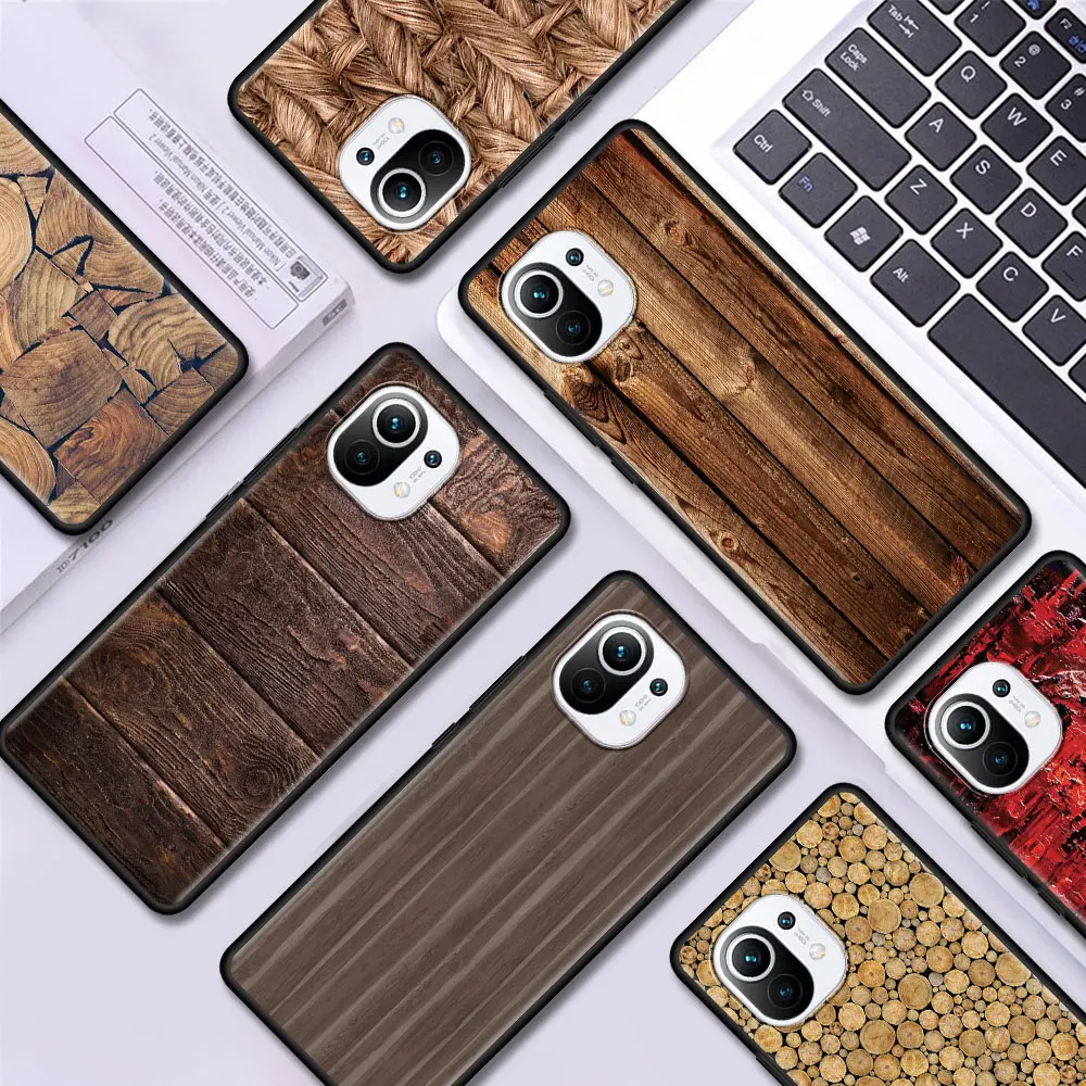 

Texture Wood Silicone Case for Xiaomi Mi 10T Pro Note 10 11 Lite 5G 9T A2 8 Lite CC9 Pro CC9E 9 Pro 5G Back Phone Cover