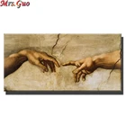 Творение Адама Микеланджело известное искусство алмазная живопись наборы для вышивки крестом настенная живопись Алмазная мозаика ручная работа картина