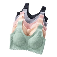 lace latex bra seamless bras for women underwear push up bralette with pad vest top bra daily wear