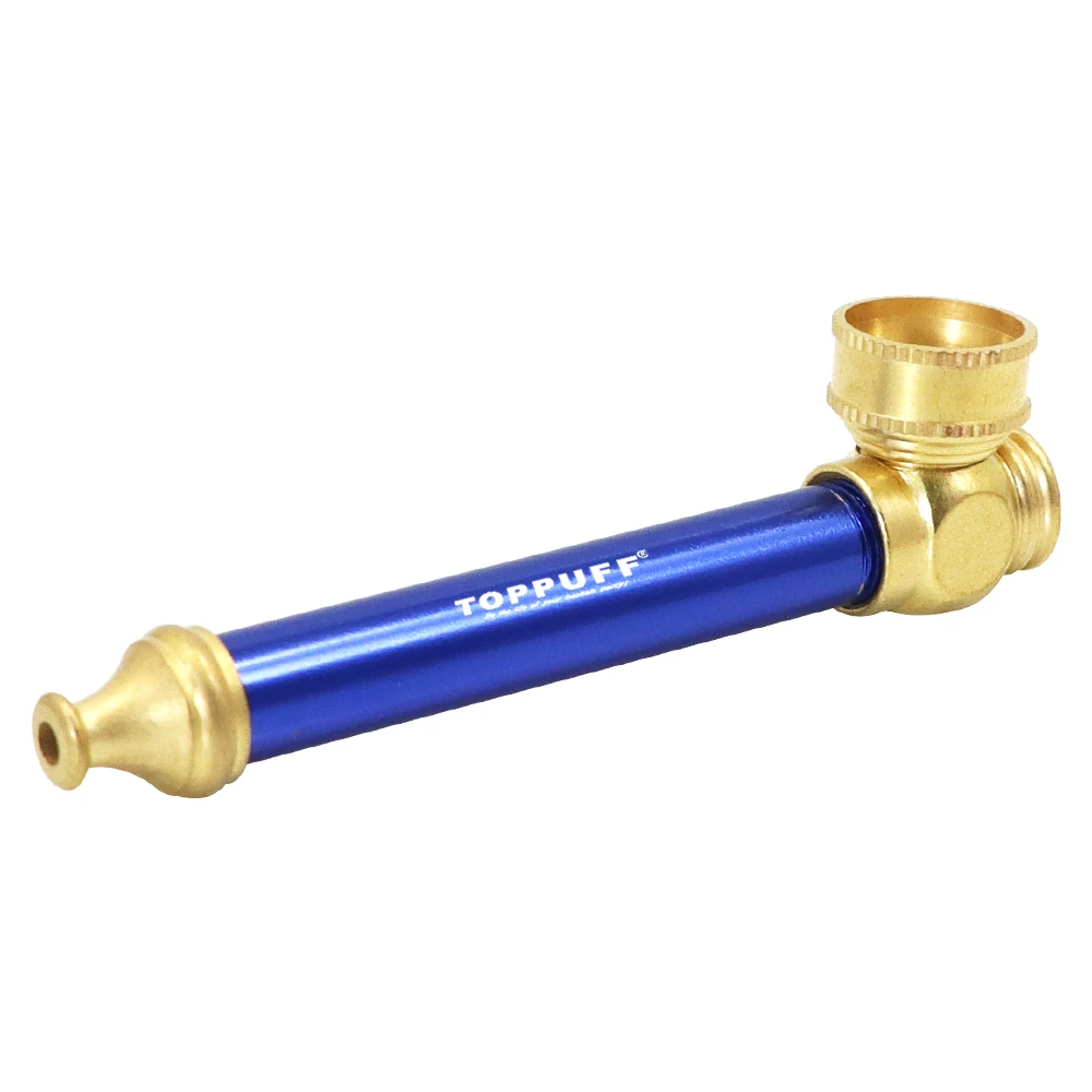 

TOPPUFF Tobacco Pipe With Metal Aluminum Bowl Cigarette Tube Filter 80mm Herb Pipe Smoking Accessories Cool Gifts
