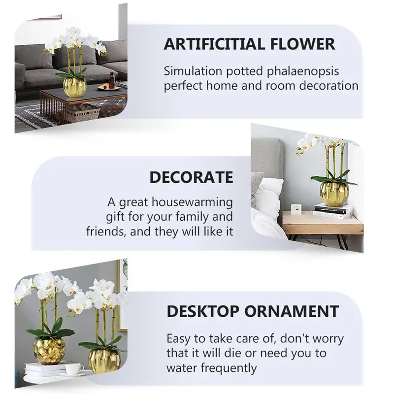 

1Pc Simulation Phalaenopsis Artificitial Flower Phalaenopsis Decoration