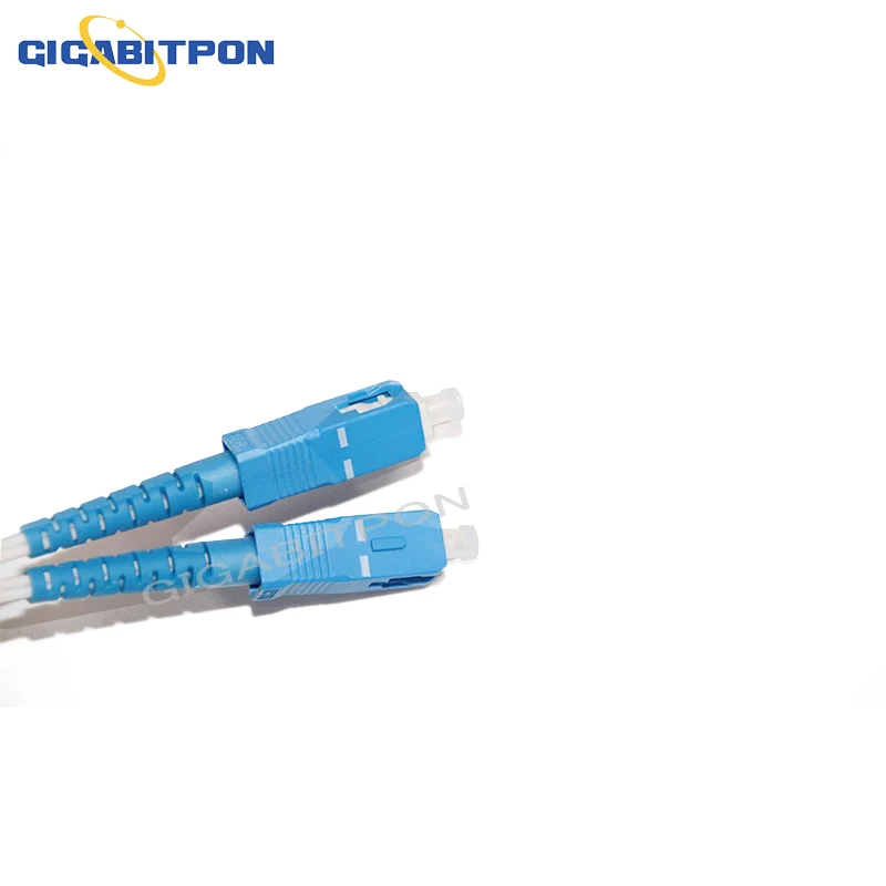 SC-SC FTTH outdoor 4 steel 2 single-mode core fiber optic jumper 2 SC/UPC-2SC/APC connector drop cable white sheath 10M-500M