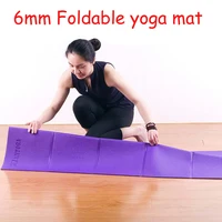 Foldable Yoga Mat 6mm Portable Environmental Protection PVC Pad Pilates Gym Exercise Indoor Fitness
