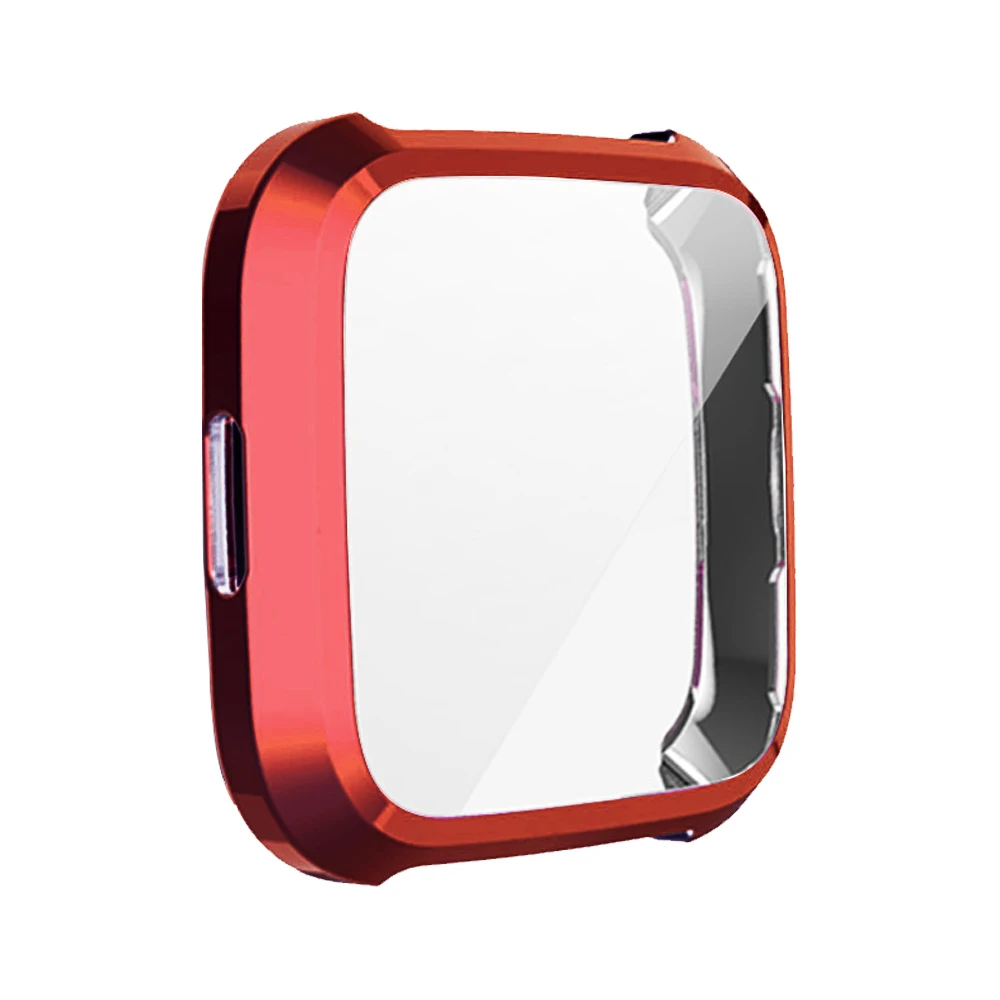 Red Чехол для часов Fitbit Versa Lite/Versa 2, Мягкий защитный чехол для экрана Versa2, легкий ТПУ бампер, тонкий Чехол, аксессуары - Цвет: Red