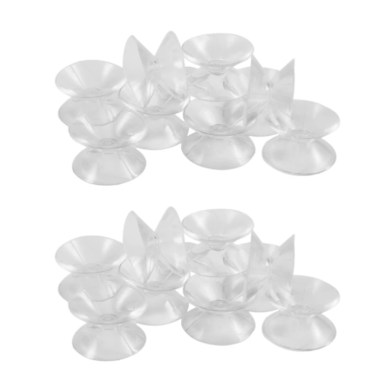 

20 x Air suction cup Double sided silicone for Aquarium fish