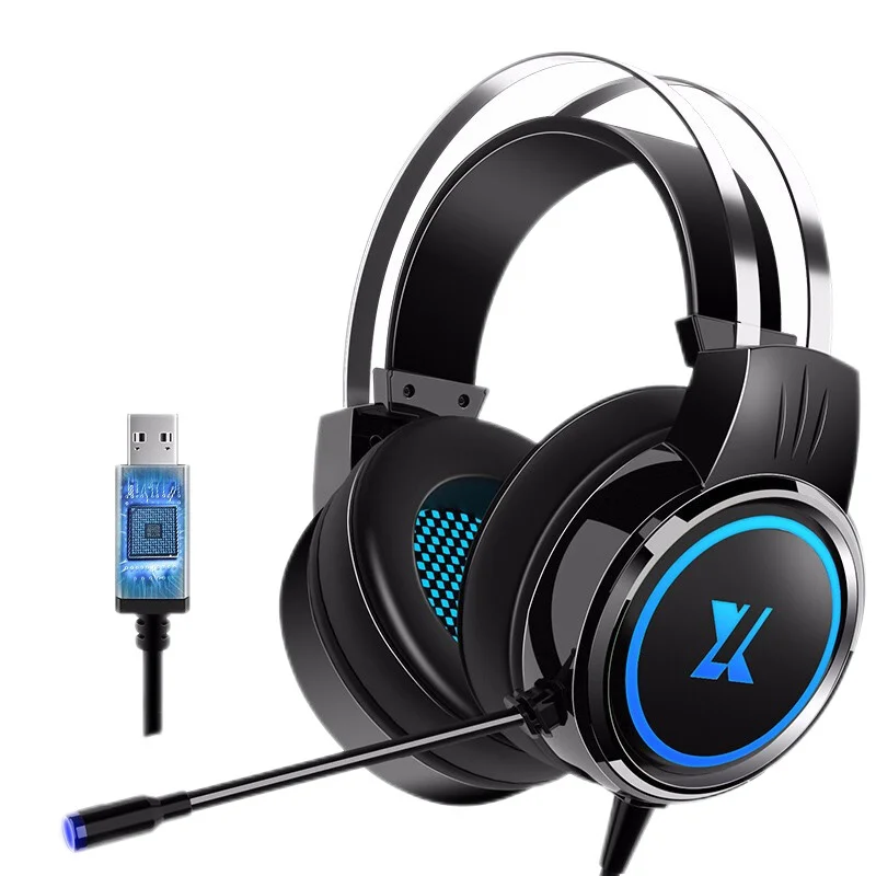 

X8 Wholesale Stereo Wired Headphone 7.1 Virtual Channel Surround Microphone Gaming Headset With LED Backlit Headphones