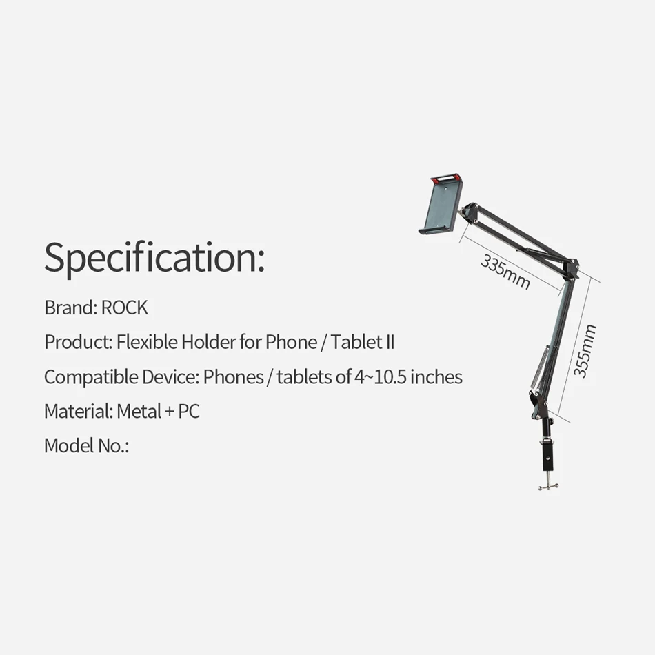 ROCK держатель планшета для iPad Pro Air Mini Tablet складной ленивый Настольный для iPhone XS Xiaomi зажим для смартфонов Подставка для планшета
