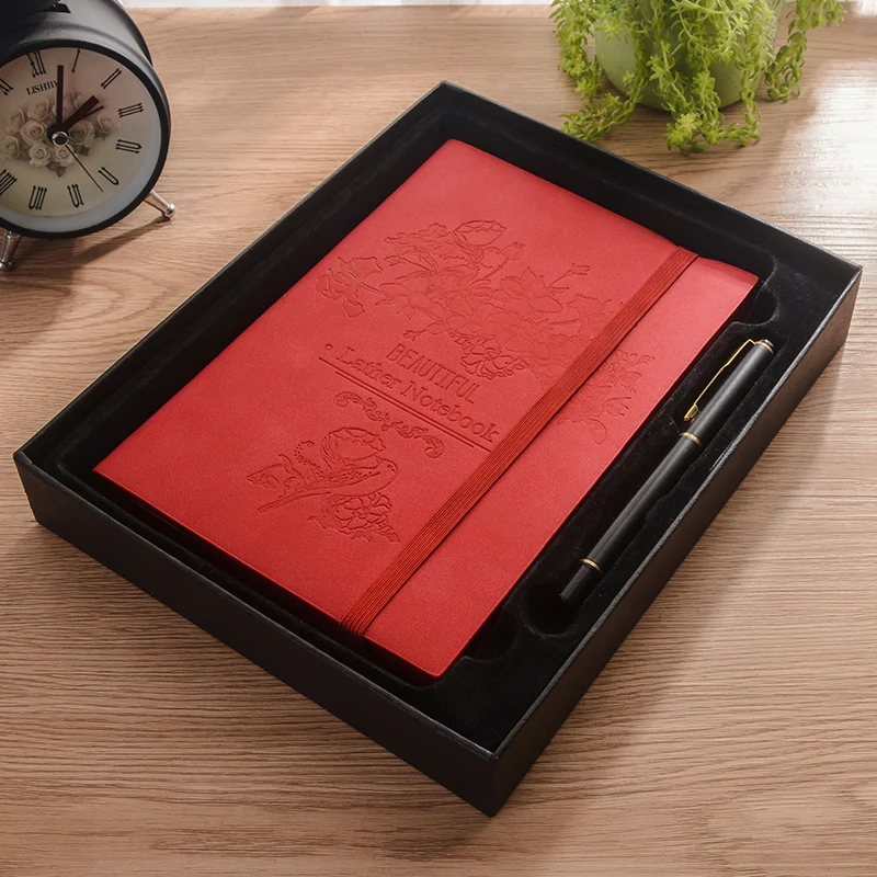 

2020 Rerro Sheepskin Book Planner Business Notebook Meeting Minutes Book Diary Office Stationery A5 Free Lettering Custom Logo