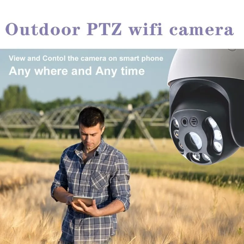 Уличная лампа-камера 3MP1080P Smart Life с Wi-Fi IP PTZ ИК-подсветкой ночным видением для