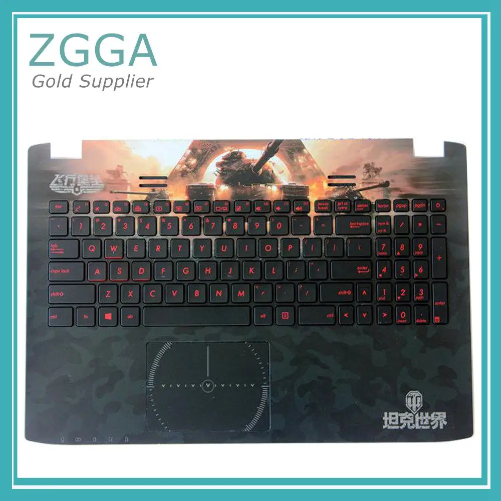 Верхний чехол для ноутбука ASUS GL552 GL552JX GL552VW GL552VX Упор для рук клавиатура рамка Крышка классический танк самолет шаблон - Цвет: tank type