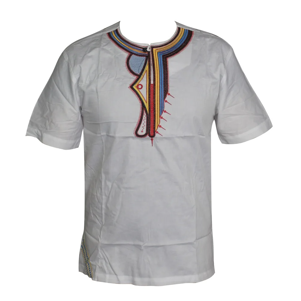 

Camiseta de Dashiki de manga corta para hombre, ropa Hippie Vintage de lujo, Tops tribales bordados, 2020
