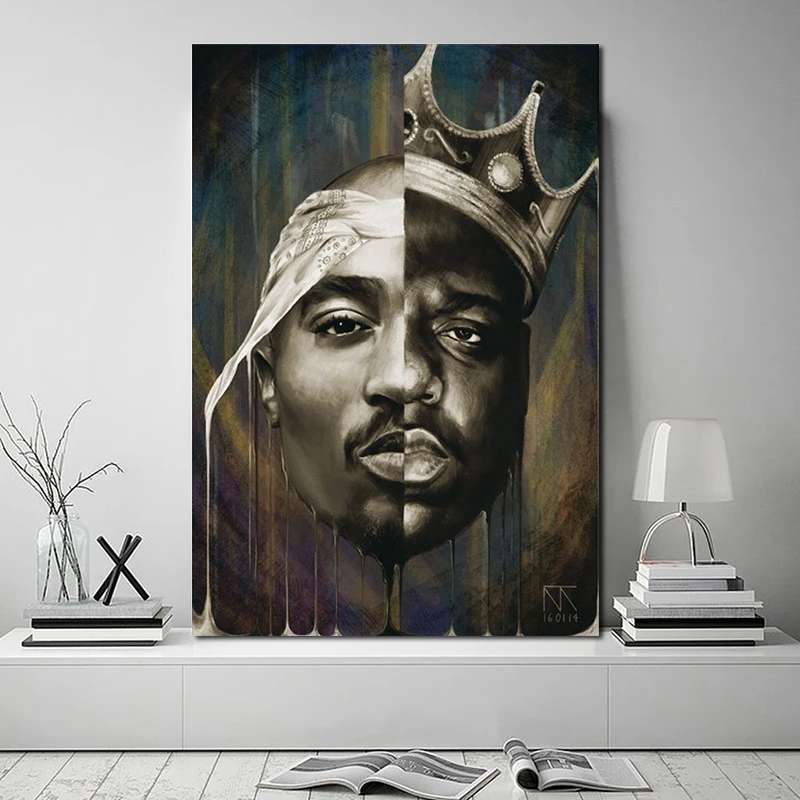 Картина на холсте RELIABLI ART Big And Tupac портреты и принты современное настенное