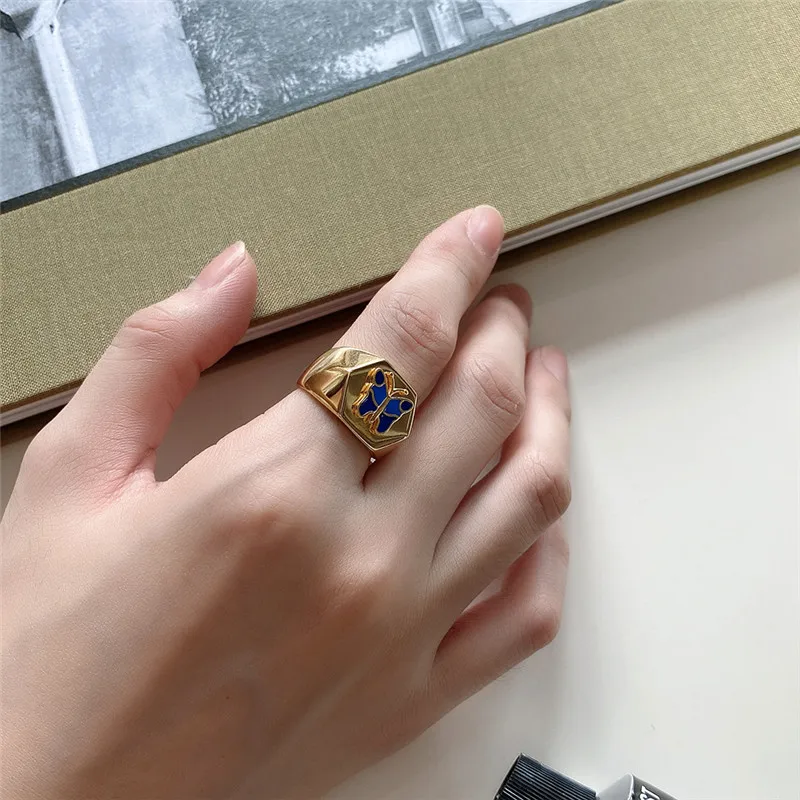 RUIYI реальные 925 стерлингового серебра 18K золотые кольца в европейском стиле для