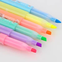 6 pcslot 2016 new cartoon cute creative focus stud highlighter marker pen marker office school supplies baby gift free shipping