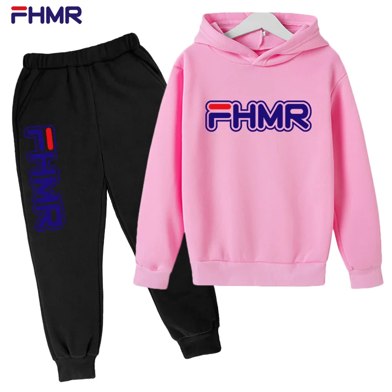 

New Game Fashion FHMR Children Sweatshirts Pants 2pcs Sets Boys Hoodies Funny Boys Girls Clothes Kids Clothing Streetwear Suit