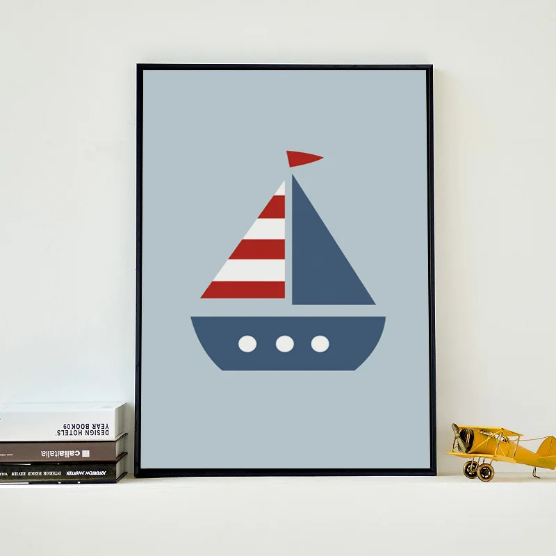 Мультфильм Сейлор береговой охраны стены Искусство Холст Живопись