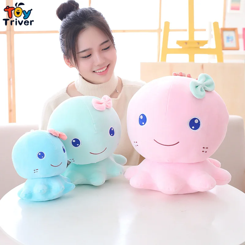 

Kawaii Кальмар осьминог плюшевые игрушки мягкие океанские Животные Кукла стандартные для девочек мальчиков подарок на день рождения Домашний...
