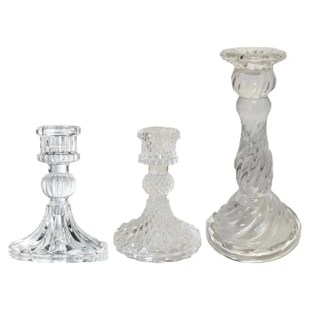Candlestick Candle Stick European Style Crystal For Desktop Birthday Gift Home Office Dinning Decor